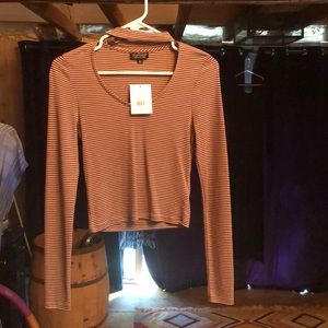 Tall long sleeve striped top